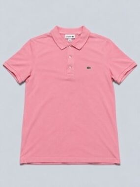 Lacoste Pink Pique Mens Short Sleeve Polo